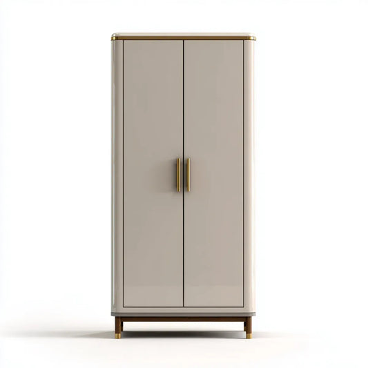 Szafa 2-drzwi beżowe 90 x 55 x 180 cm od prostokątnego MDF