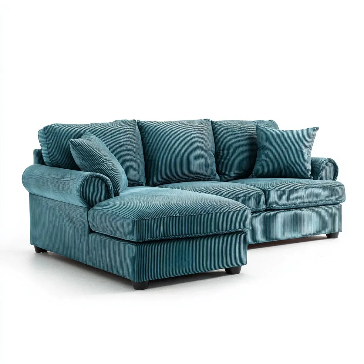 Sofa, Rożna sofa z krzesełkowym longiem lewym olej 250 x 160 x 90 cm poliestrowa powłoka w kształcie L