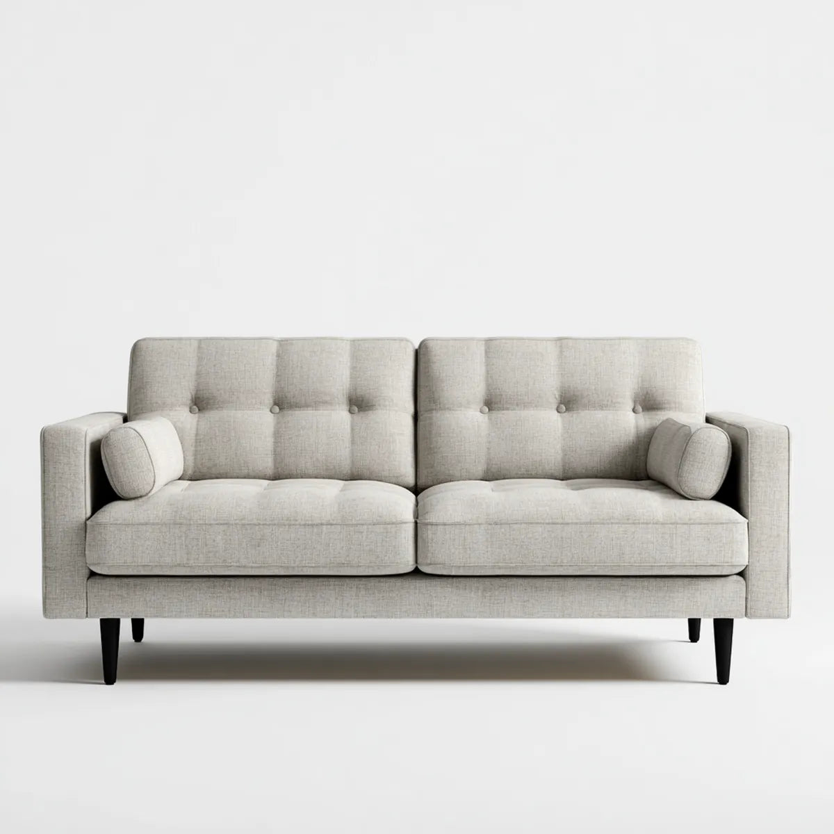 Sofa, Szara sofa poliestrowa z tyłu 178 x 84 x 86 cm