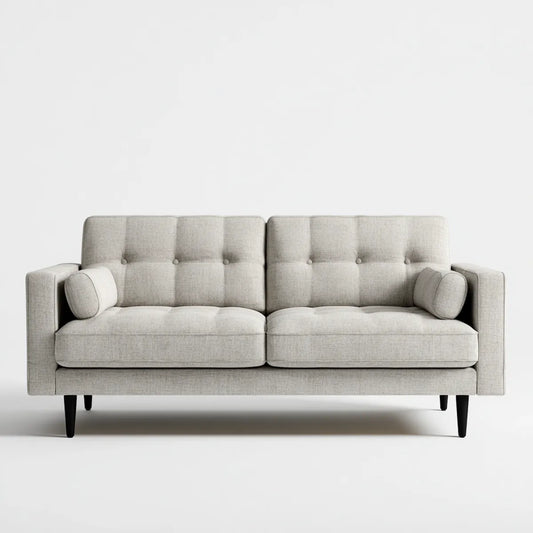 Sofa, Szara sofa poliestrowa z tyłu 178 x 84 x 86 cm