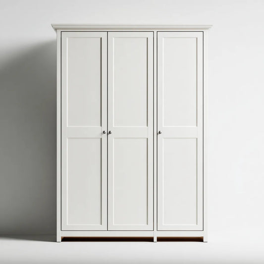 Szafa, Szafka z białym pokojem z 3 drzwiami w panelach MDF 150 x 55 x 200 cm